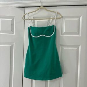 ALO Yoga Teal and White Dress